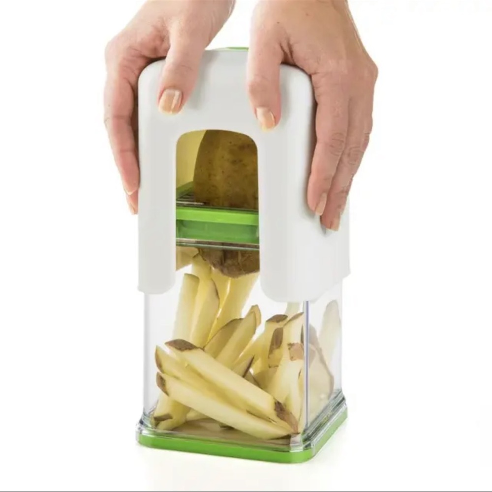 NEW Progressive International Tower French Fry Cutter, 1, White/Green - Picture 5 of 9
